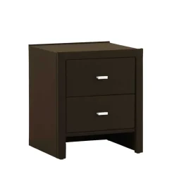 Dunkelbraune Nachtkommode Mono mit Kunstleder 54 cm hoch