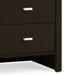 Dunkelbraune Nachtkommode Mono mit Kunstleder 54 cm hoch