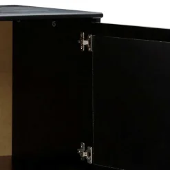 Dunkelbraunes Highboard mit Wiener Geflecht - Santiana