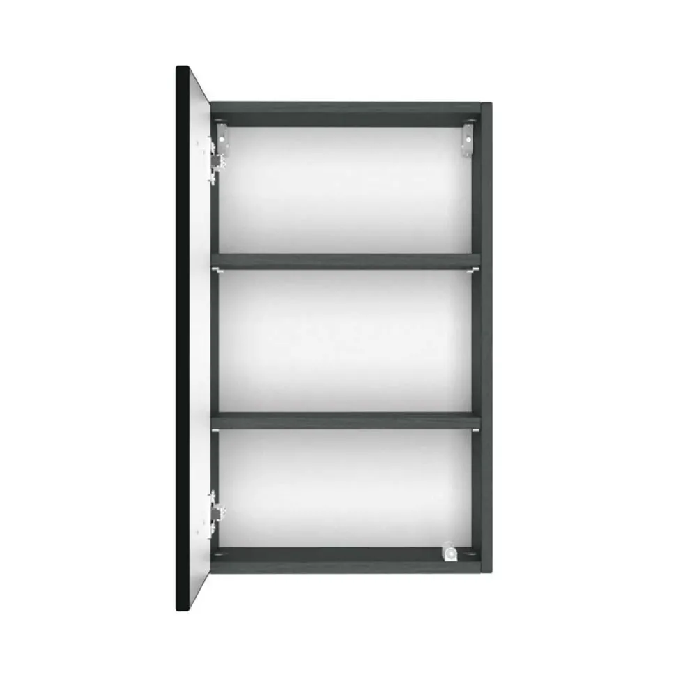 Dunkelgraue Badmöbel Kombination - Natarivos (vierteilig)