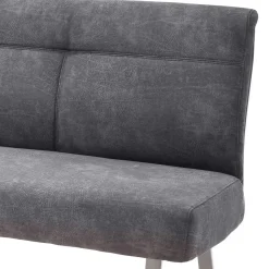 Dunkelgraue Esszimmer Bank mit Microfaser - Edwin