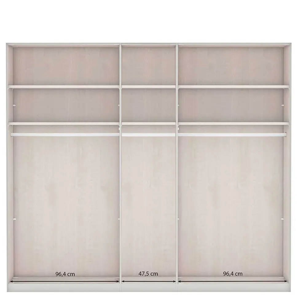 Dunkelgrauer Kleiderschrank mit Spiegeln - Mataram