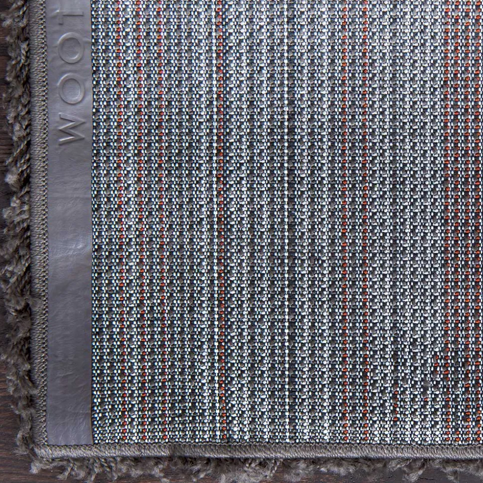 Dunkelgrauer Teppich mit Hochflor - Rosarios