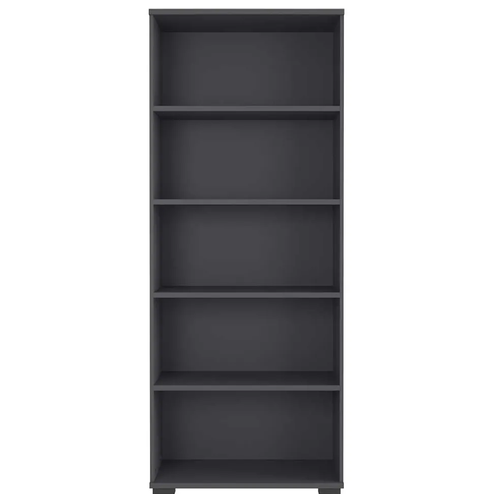 Dunkelgraues 5 Fächer Aktenregal fürs Büro - Disgano