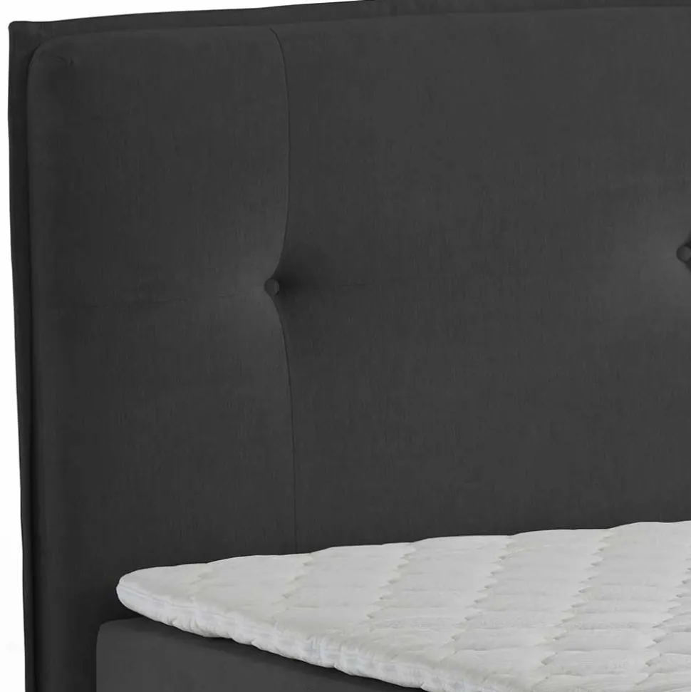 Dunkelgraues Polsterbett mit Bettkasten - Epos