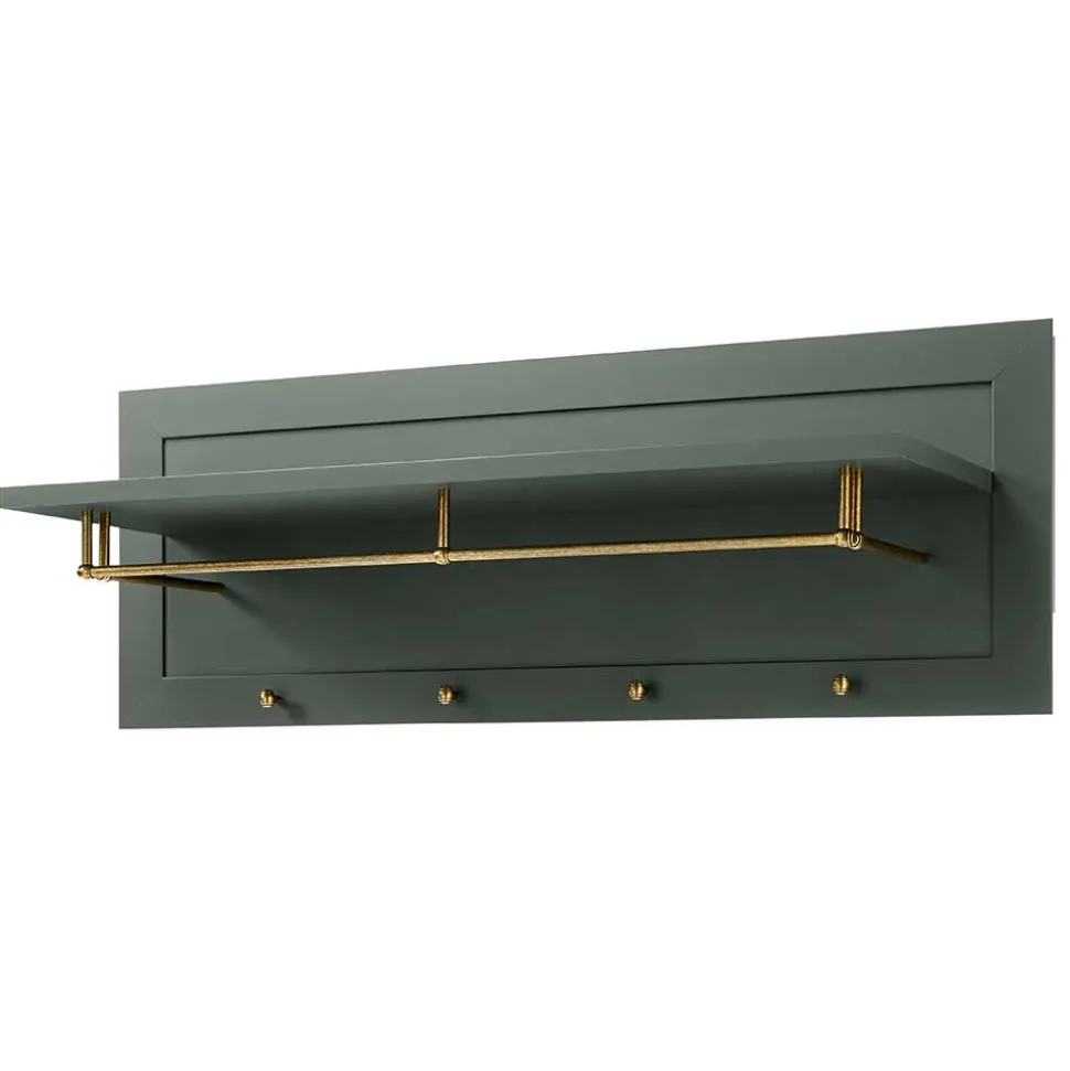 Dunkelgrüne Flurmöbel Kombination - Niestov (vierteilig)