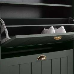 Dunkelgrüne Flurmöbel Kombination - Niestov (vierteilig)