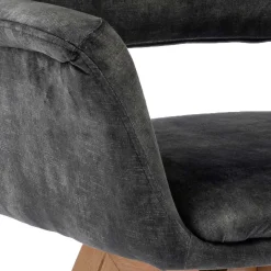 Dunkelgrüner Tischsessel aus Samt - Gregg (2er Set)