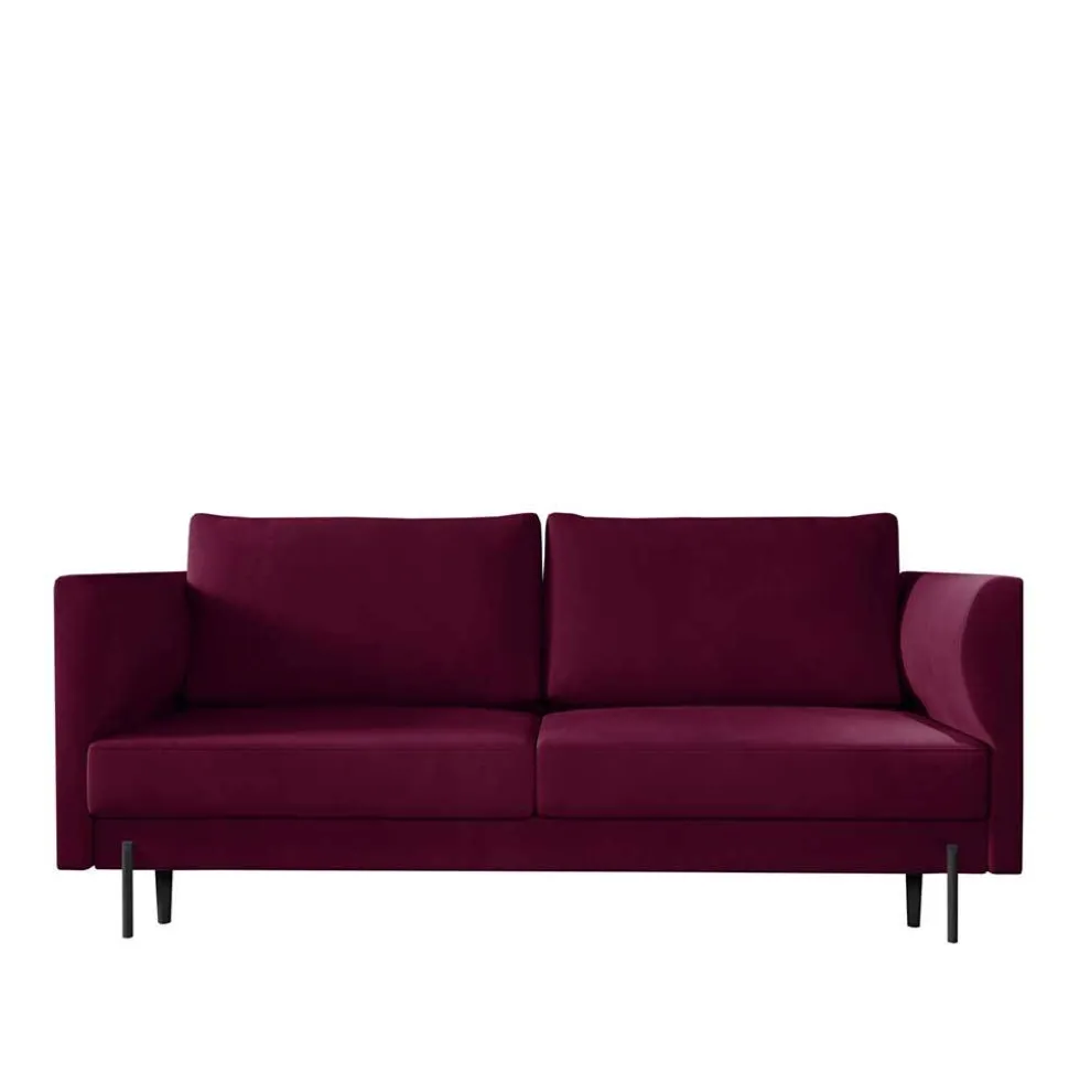Dunkelrote Schlafcouch mit 140x200 Liegefläche - Giannin