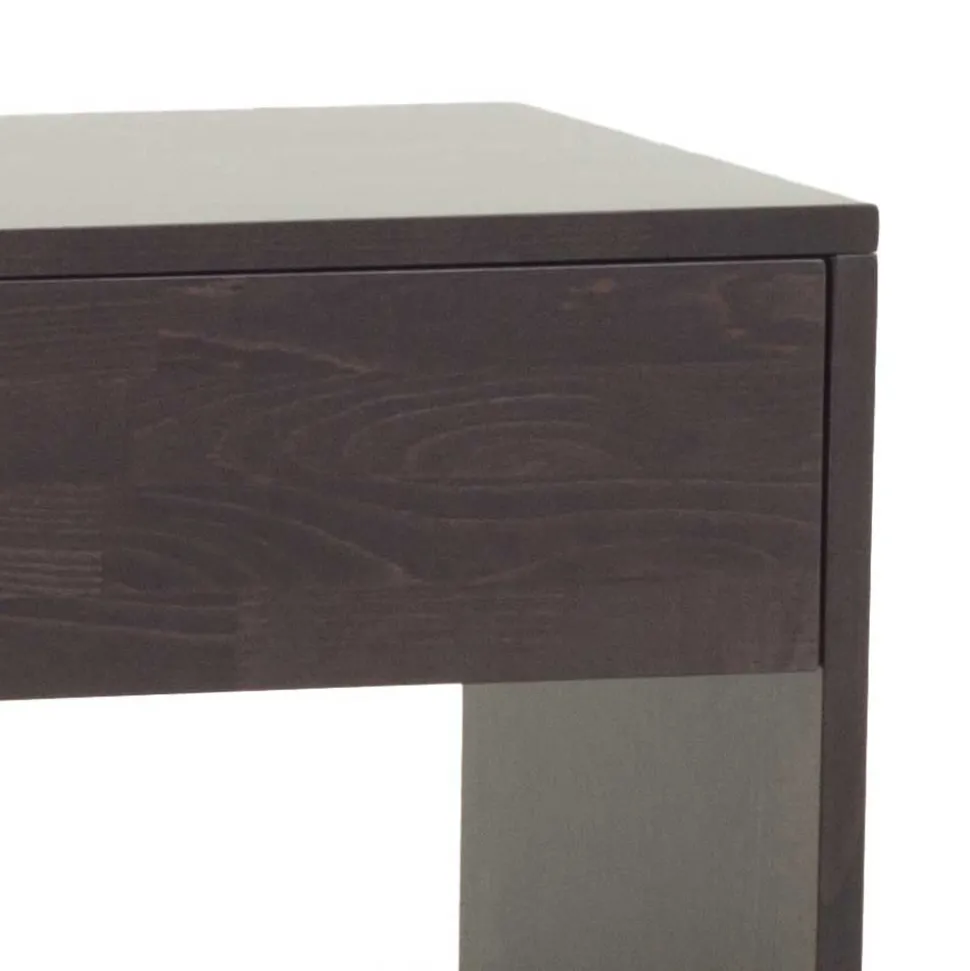 Dunkler Nachtschrank Lidoral aus Buche Massivholz