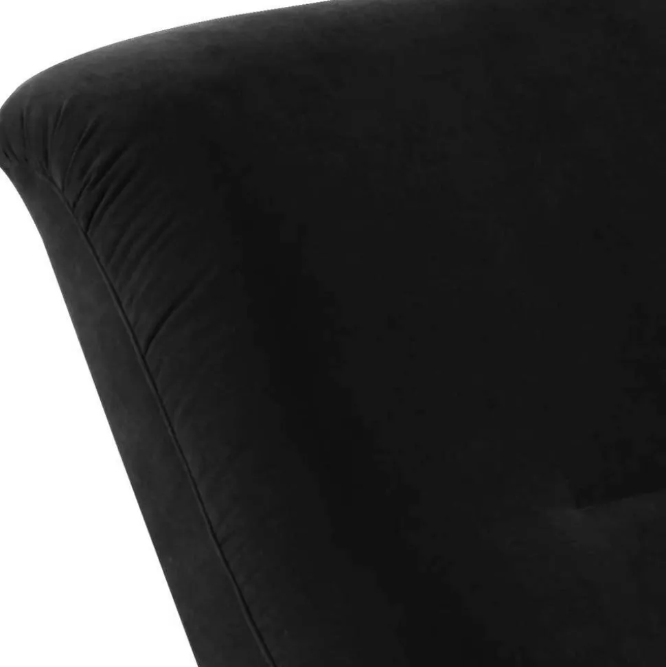 Dunkler Relaxsessel aus Velours Schwarz - Leverias