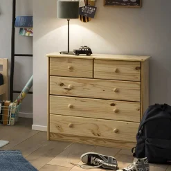 Echtholz Kommode aus Kiefer Massivholz - Eildon