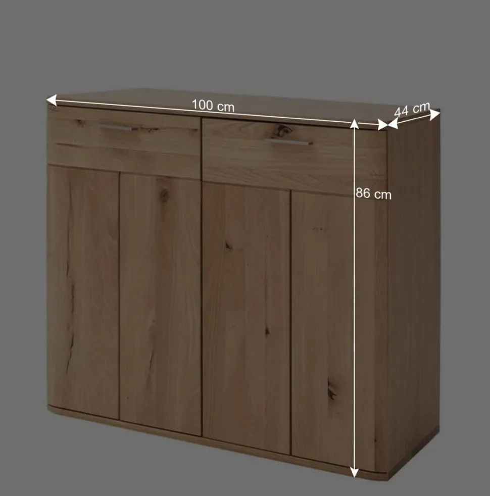 Echtholz Kommode 2-türig - Mabasa