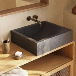 Echtholz Waschtisch aus Teak mit Wiener Geflecht - Tiranny