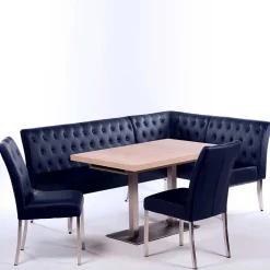 Eckbankgruppe in Dunkelblau - Curedo (vierteilig)