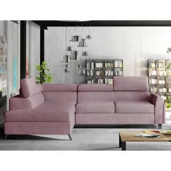 Eckcouch in Altrosa Samtbezug - Gina