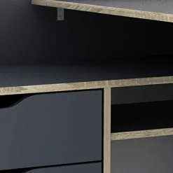 Eckschreibtisch in Anthrazit - Latina