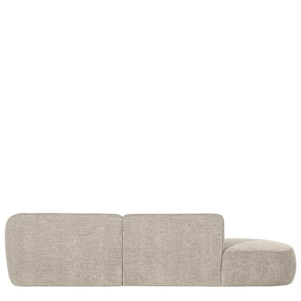 Ecksofa in Beige Webstoffbezug - Mauricios