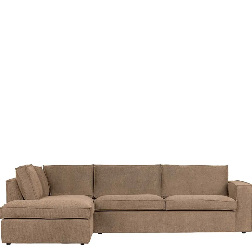 Ecksofa in Hellbraun Webstoff - Malott