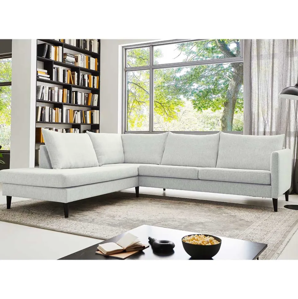 Ecksofa L-Couch in Offwhite - Udessa