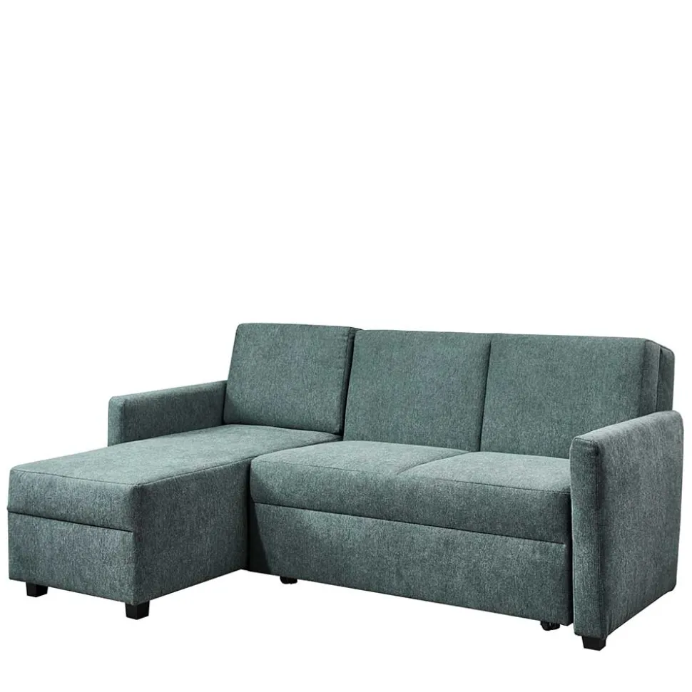 Ecksofa zum Ausziehen in Graugrün - Cestina