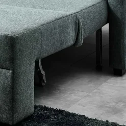 Ecksofa zum Ausziehen in Graugrün - Cestina