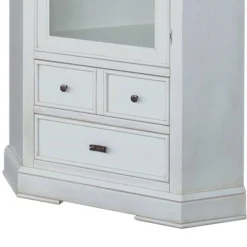 Eckvitrine in Antikweiß - Annot