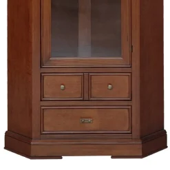 Eckvitrine in Walnussfarben Antik - Istefanio