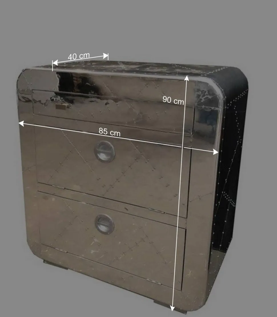 Edle Design Flurmöbel in Silber - Pilot (sechsteilig)