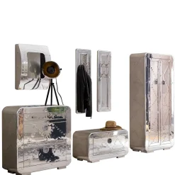 Edle Design Flurmöbel in Silber - Pilot (sechsteilig)