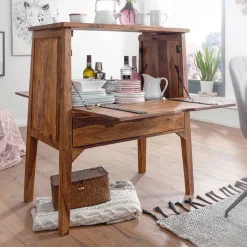 Edler Barschrank aus Sheesham Massivholz - Finaly