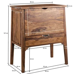 Edler Barschrank aus Sheesham Massivholz - Finaly