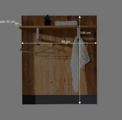 Edles Garderobenpaneel aus Wildeiche & Glas - Mandrey