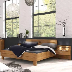 Ehebett und Nachtkonsolen Apolios in Erle teilmassiv (dreiteilig)