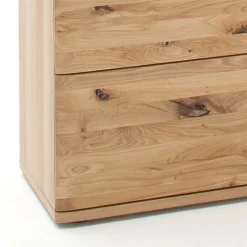 Eiche Bianco Highboard mit Glas-Einsätzen - Crokas