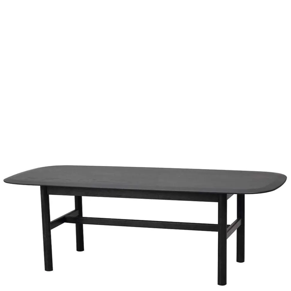 Eiche Massivholz Couchtisch in Schwarz - Gracey