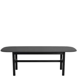 Eiche Massivholz Couchtisch in Schwarz - Gracey