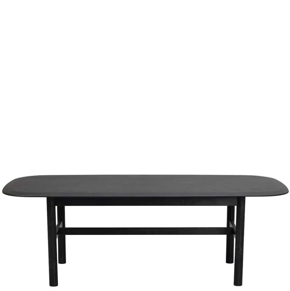 Eiche Massivholz Couchtisch in Schwarz - Gracey