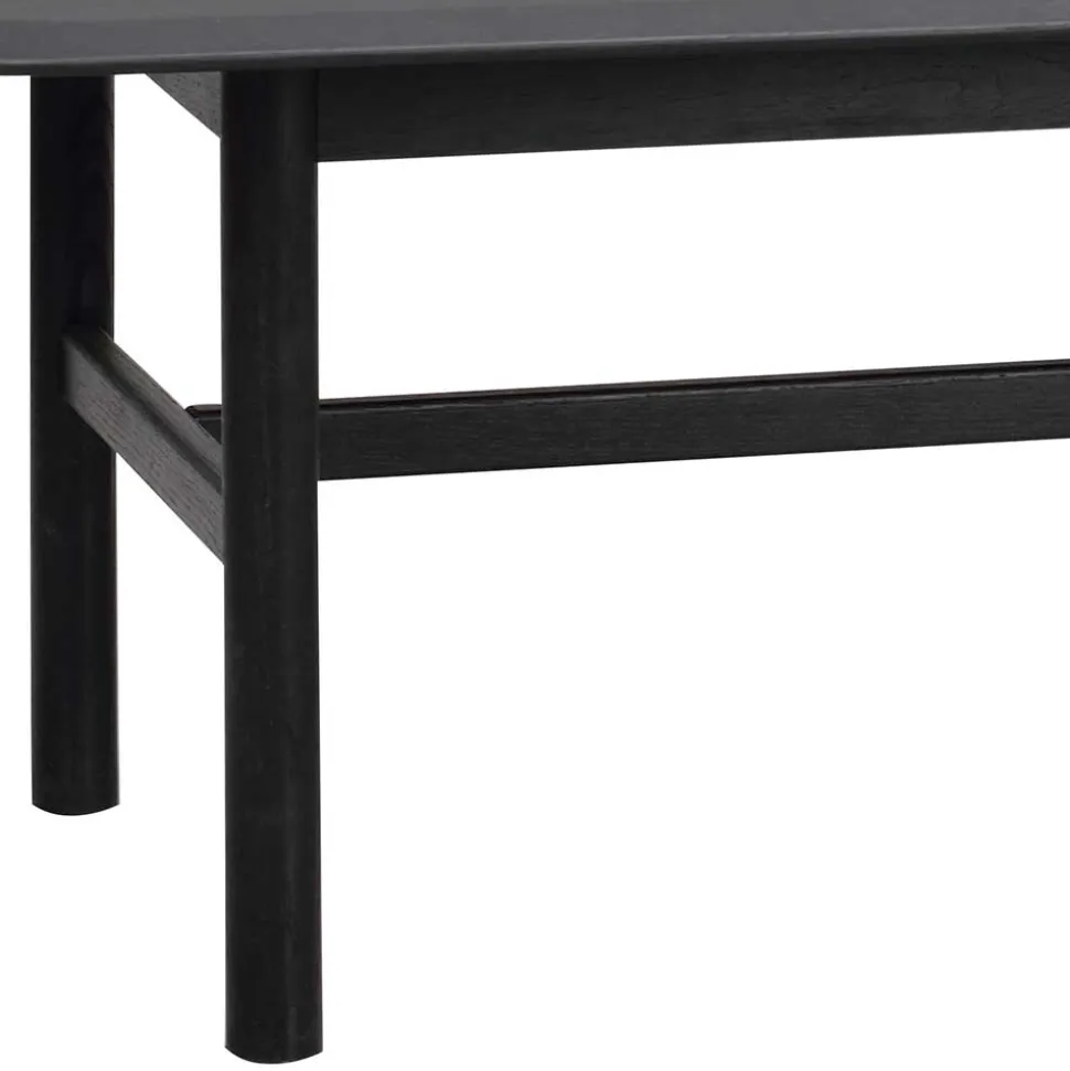 Eiche Massivholz Couchtisch in Schwarz - Gracey