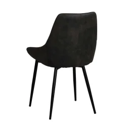 Eiche Rauchfarben Tisch & 6 Stühle Namac in Dunkelgrau (siebenteilig)