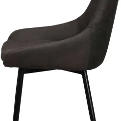 Eiche Rauchfarben Tisch & 6 Stühle Namac in Dunkelgrau (siebenteilig)