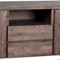Eiche Sideboard in dunkel lackiert und gebürstet - Vedraza