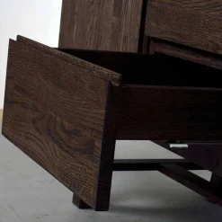 Eiche Sideboard in dunkel lackiert und gebürstet - Vedraza