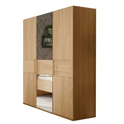 Eichefarbener Kleiderschrank in drei Höhen - Emdsiva I