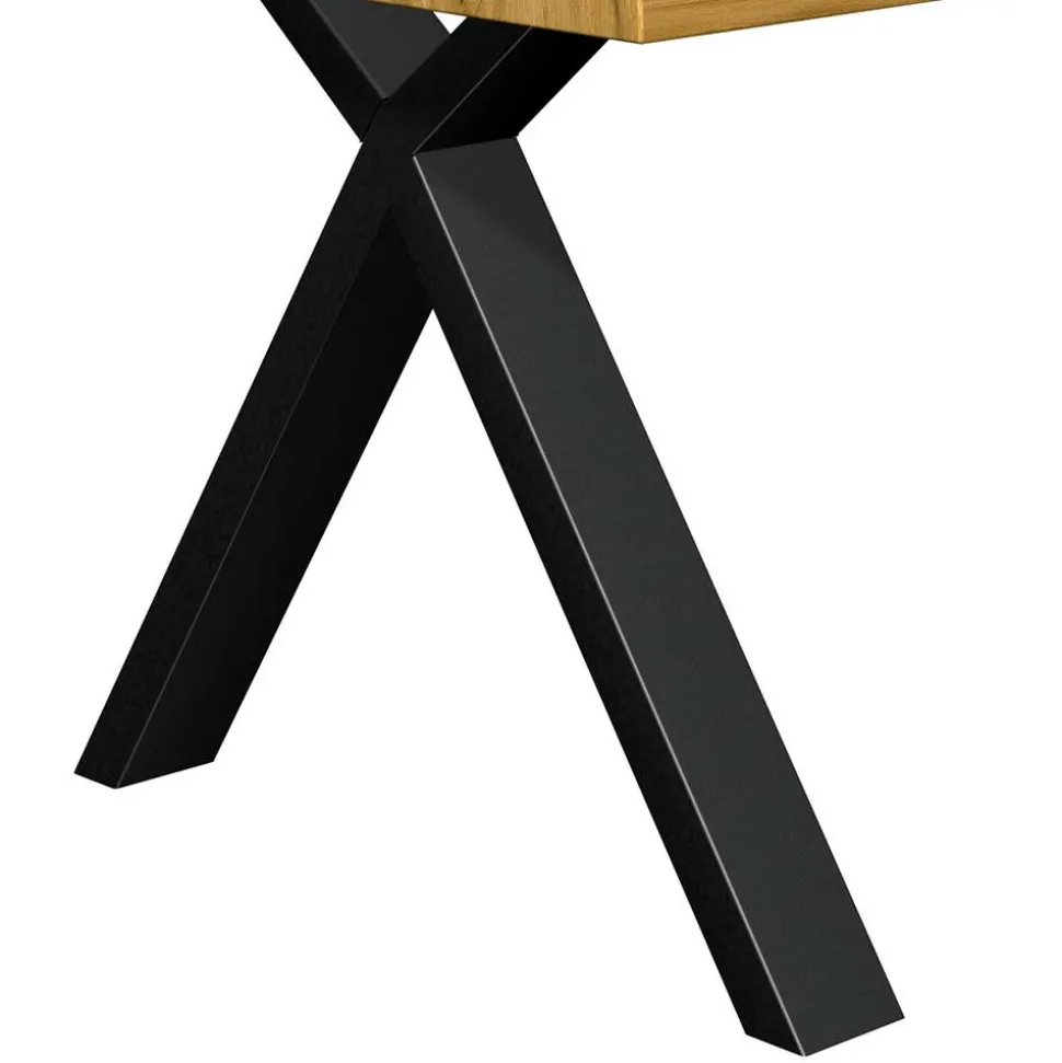 Eichenholz Esszimmertisch mit X Füßen - Udot