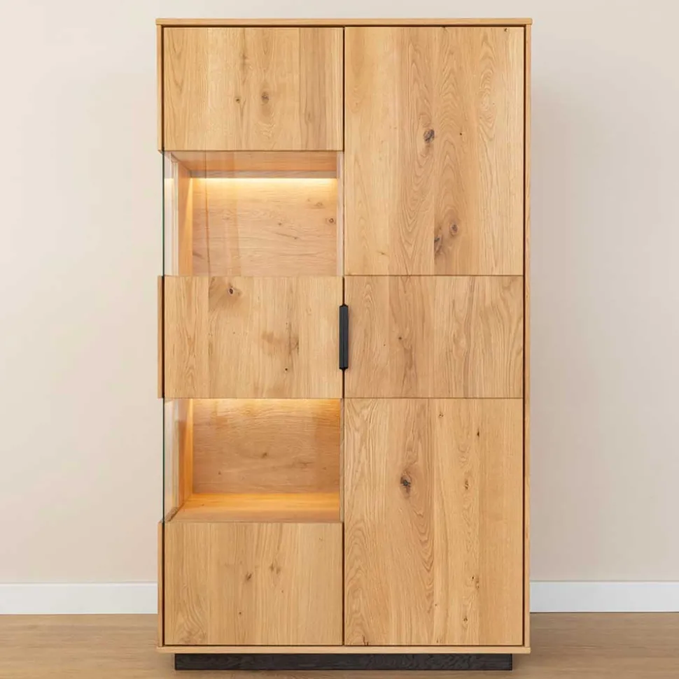 Eichenholz Highboard Vitrine modern - Judita