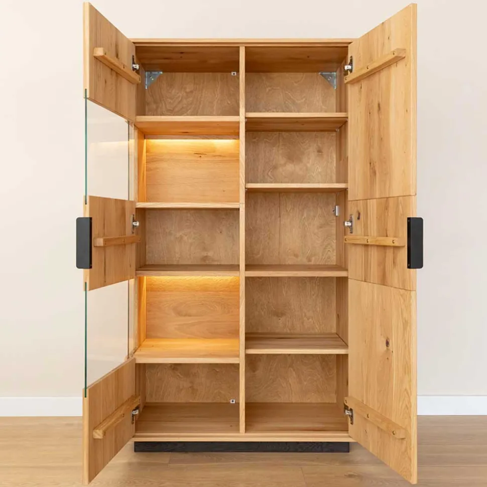 Eichenholz Highboard Vitrine modern - Judita