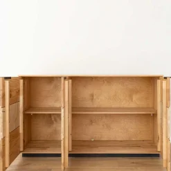 Eichenholz Sideboard mit Hirnholz Applikation - Deruta