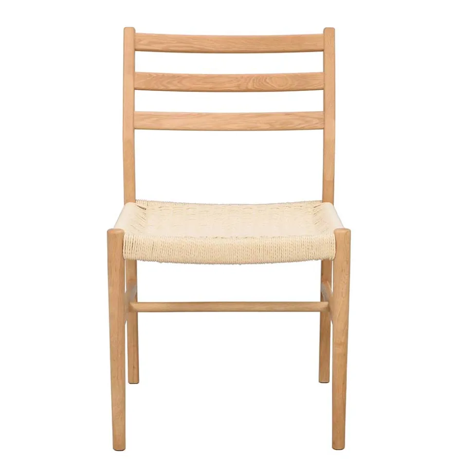 Eichenholz Stuhl mit Geflecht Sitz - Francis (2er Set)