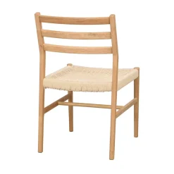 Eichenholz Stuhl mit Geflecht Sitz - Francis (2er Set)